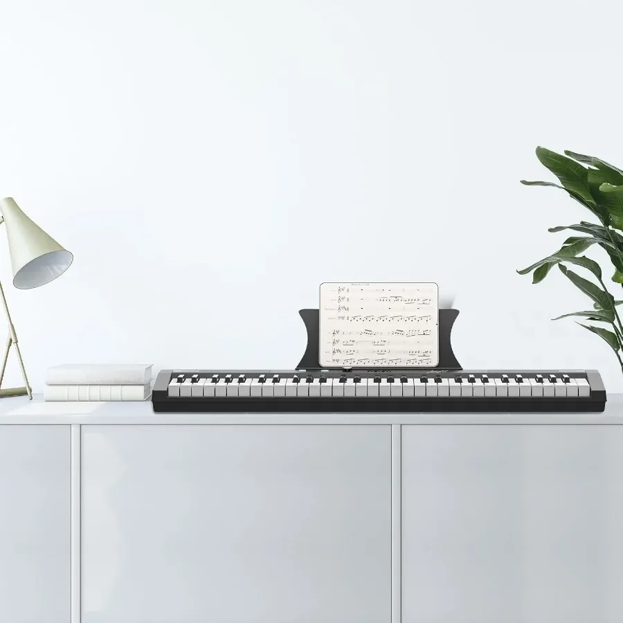 بيانو كهربائي محمول مكون من 61 مفتاحًا شبه الوزن للمبتدئين والمحترفين الذين يتميزون مكبرات الصوت المدمجة بدواسة الطاقة #2
