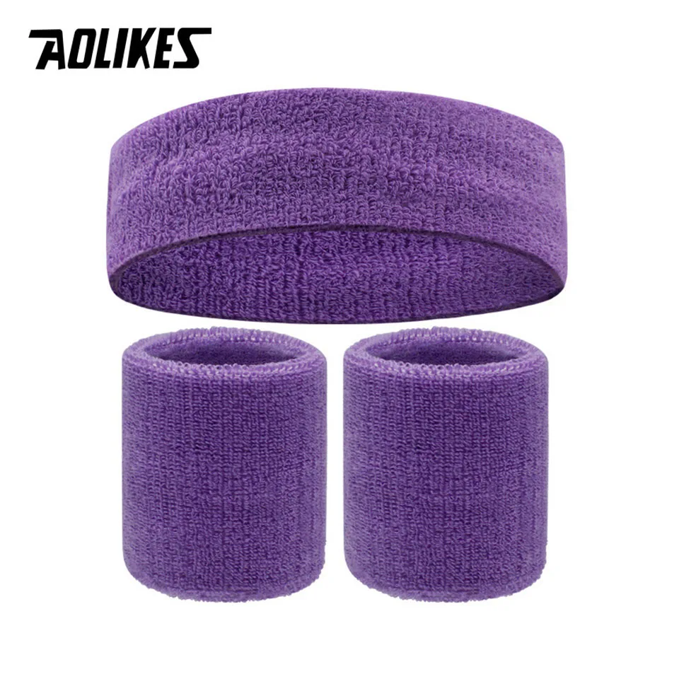 AOLIKES Sports Headband Sweatband Stretch Elastic Outdoor Sport Sweat Headband Wristband Women Gym Running Tennis Headwrap