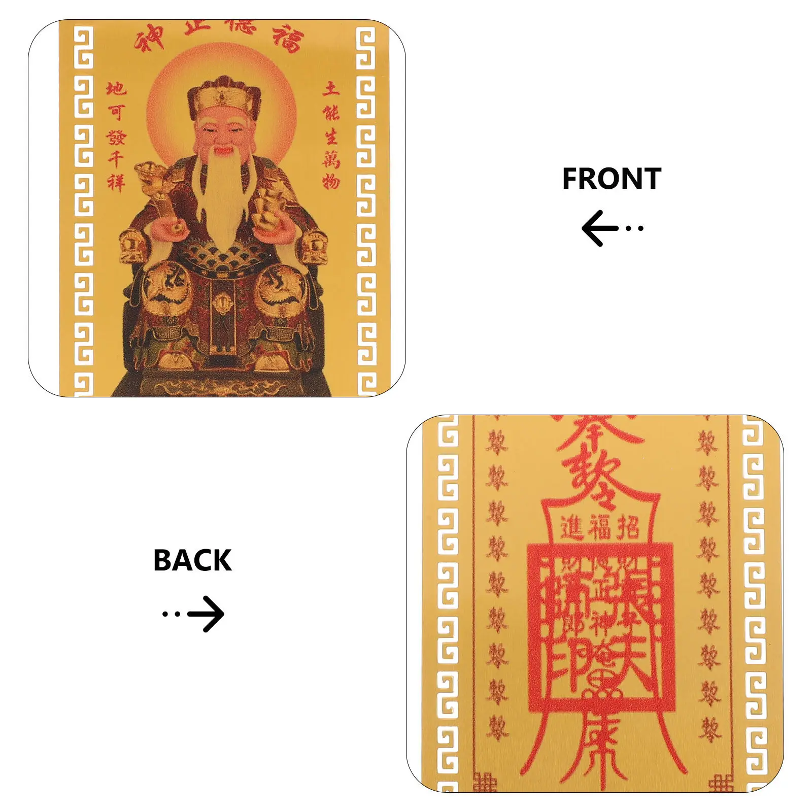 2Pcs Tai Sui Protection Amulets Aluminum Magnesium Alloy 2025 Year of The Snake Cards Blessings for Car Home Office Auspicious