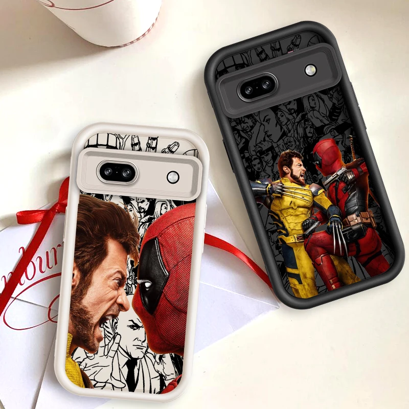 Deadpool Wolverine Anime For Google Pixel 9 8A 8 7 7A Pro XL 5G Eye Ladder Phone Case Soft TPU Shockproof Cover Cover