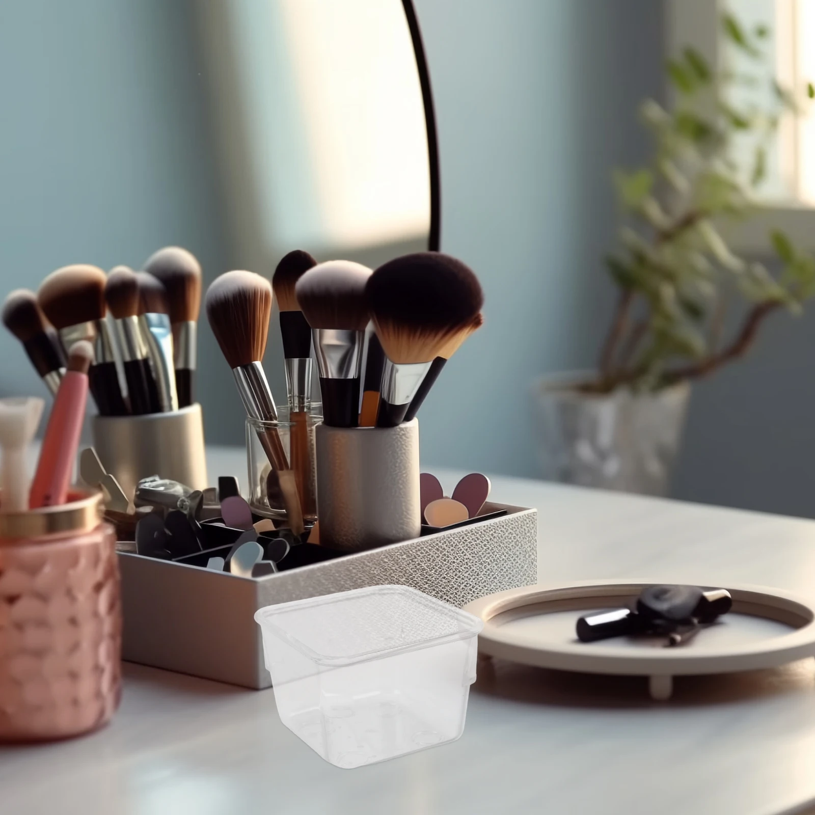 24Pcs Stackable Clear Plastic Makeup Organizer Drawers for Cosmetics Accessories Small Transparent Storage Bins Vanity