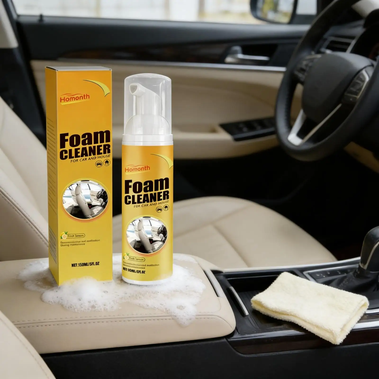 Car Foam Cleaner Spray Multi-function Car Leather Cleaning Stain Remover Car Interior Cleaning Products Foam Car Seat Cleaner