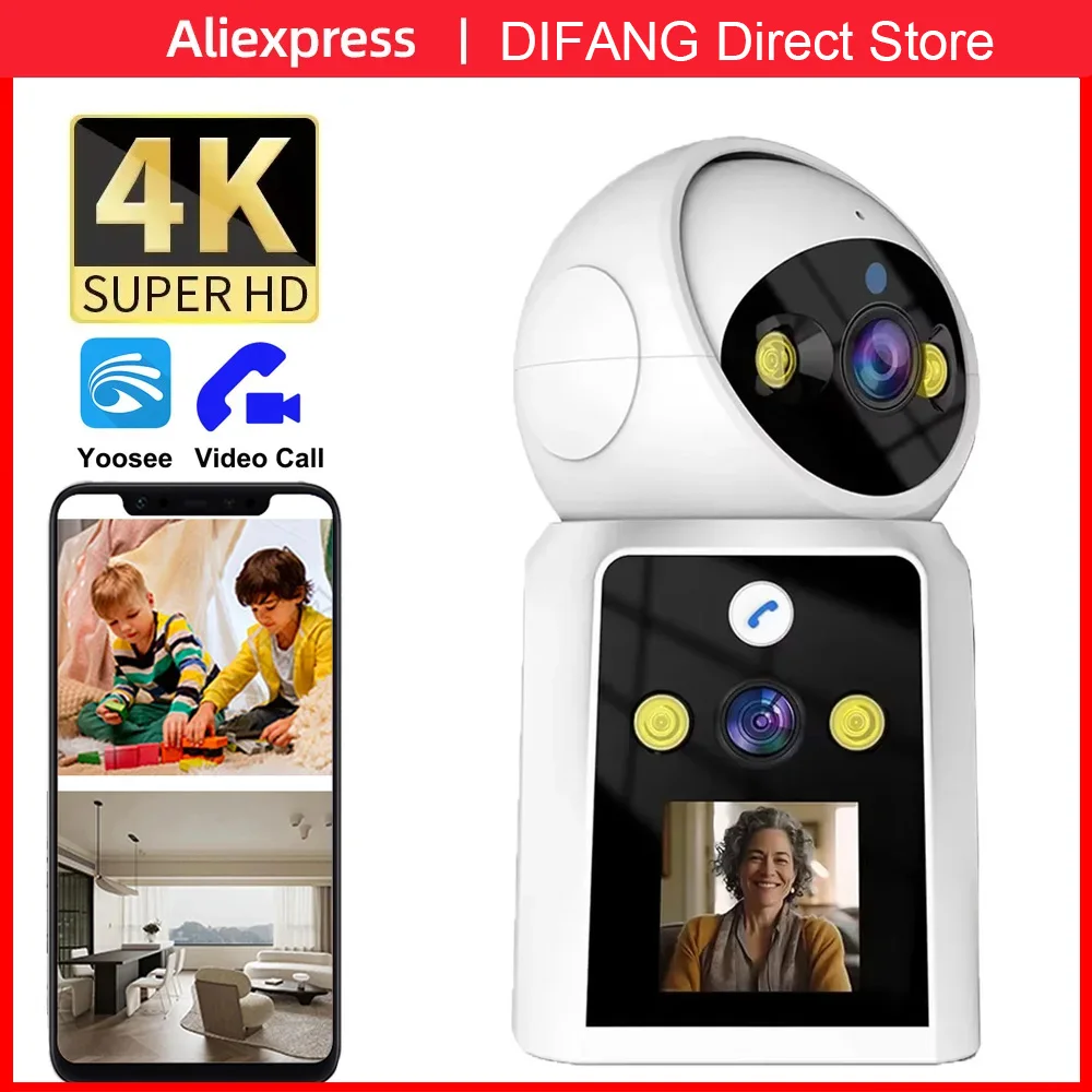 

DIFNAG WIFI IP Camera 8MP Home Smart Camera Dual-lens Video Call Surveillance Twoway Voice 4K Security Surveillance Camera CCTV