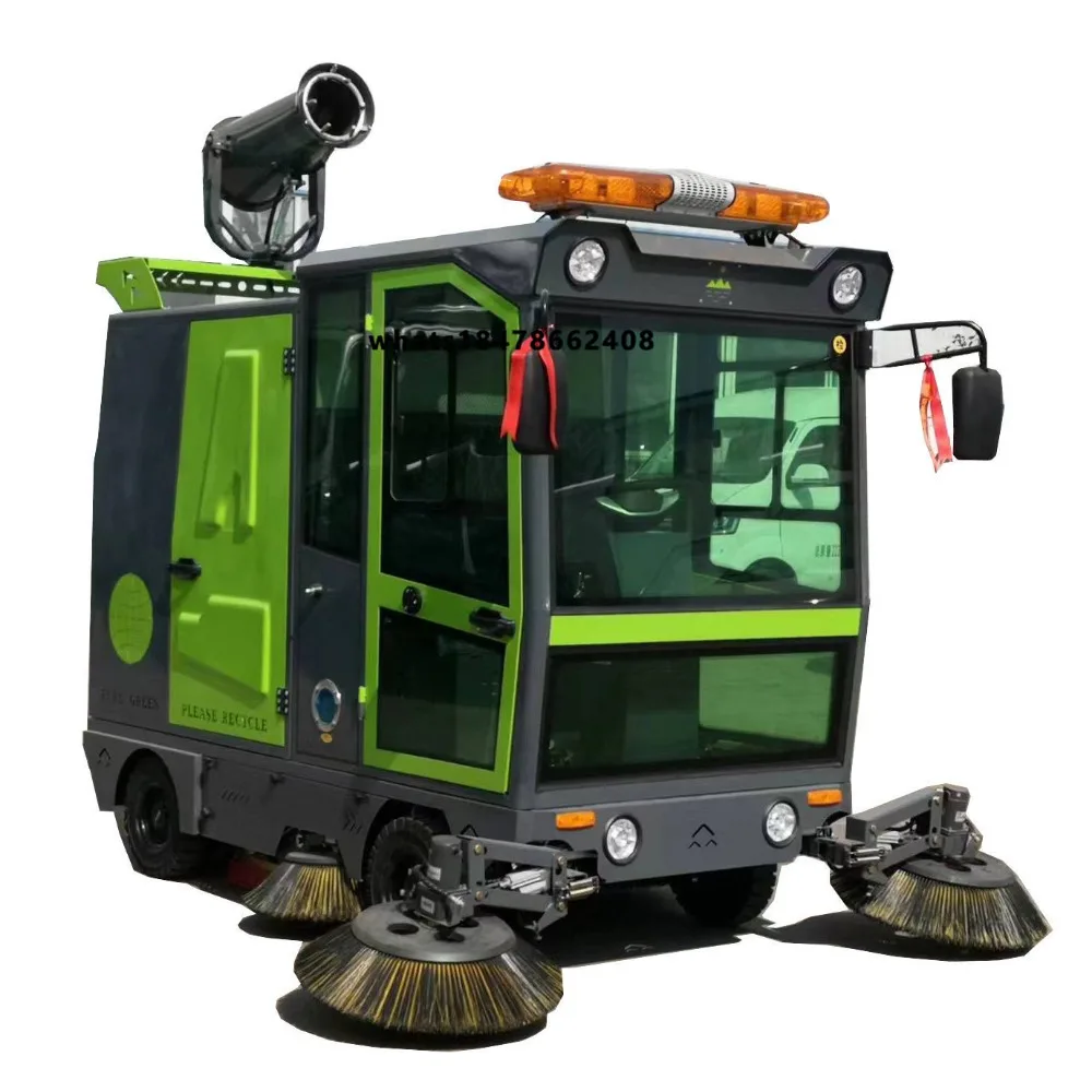 Mini Battery Type Small Sweeping Machine Electric Powerful Industrial Street Road Floor Sweeper Factory Wash Vehicle
