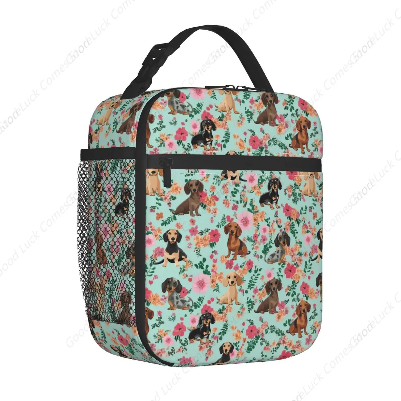 حقيبة غداء على شكل زهرة الكلب معزولة قابلة لإعادة الاستخدام صندوق غداء مبرد حراري للرجال والنساء للعمل والسفر والنزهات والمشي لمسافات طويلة #2