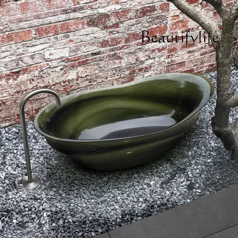 Bathroom Transparent resin bathtub Hotel B & B Color freestanding bathtub 1.8 meters