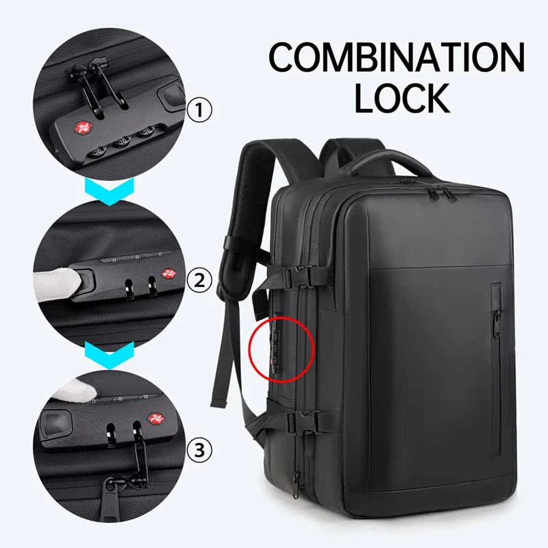 

Waterproof Travel Backpack Shoulder Bag Expandable Business Carry On Bag Portable Large Capacity Suitcase For Clothes Laptop