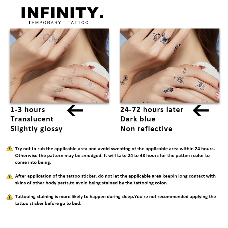 Butterfly Finger Tattoo temporary tattoo sticker, waterproof magic tattoo, lasts to 8-15 days fake tattoo, semi permanent tattoo image 3