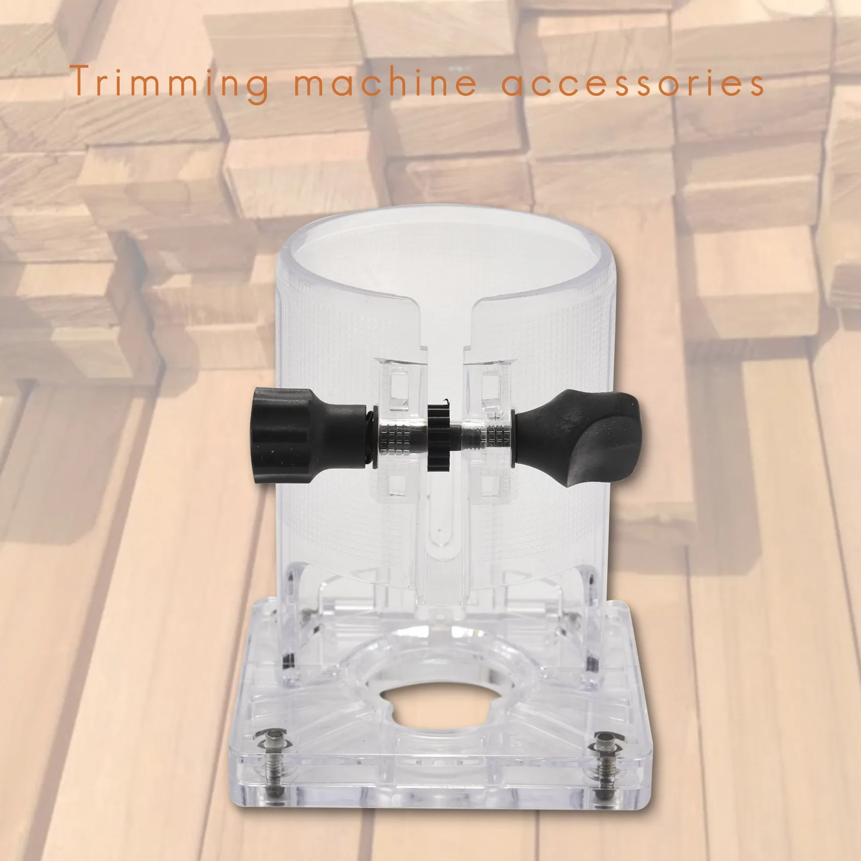 

A76I-Woodworking Trimmer Accessories Hard Plastic Base Shield With 2 Knobs For 3703 Electric Trimming Machine Saw Dongche