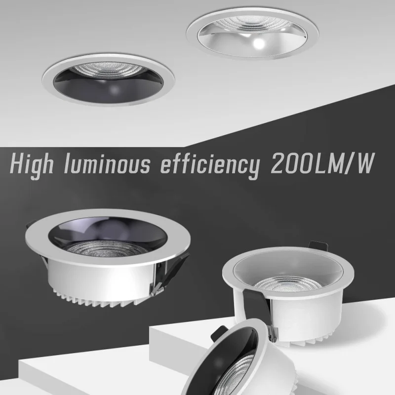 

Встроенные высокоэффективные прожекторы COB, точечный светильник 7 Вт, 18 Вт, 40 Вт, энергосберегающий светодиодный рабочий светильник, прожекторы для домашнего освещения AC85-265V
