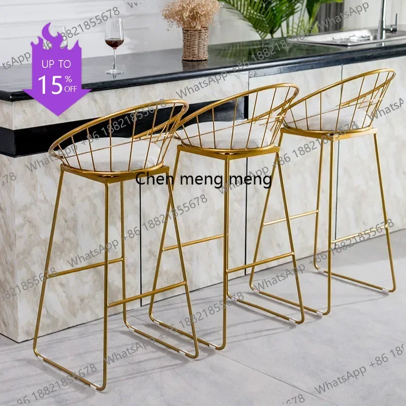 

ss03A Золотые барные стулья для балкона, роскошные стулья для приемных, дизайнерские обеденные стулья, удобные игровые стулья, высокие табуреты для салона, мебель