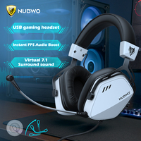 NUBWO HG03 USB-A Gaming Headset with 7.1 Surround and FPS Sound Wired Headphones with Noise Canceling Mic Comfortable Design