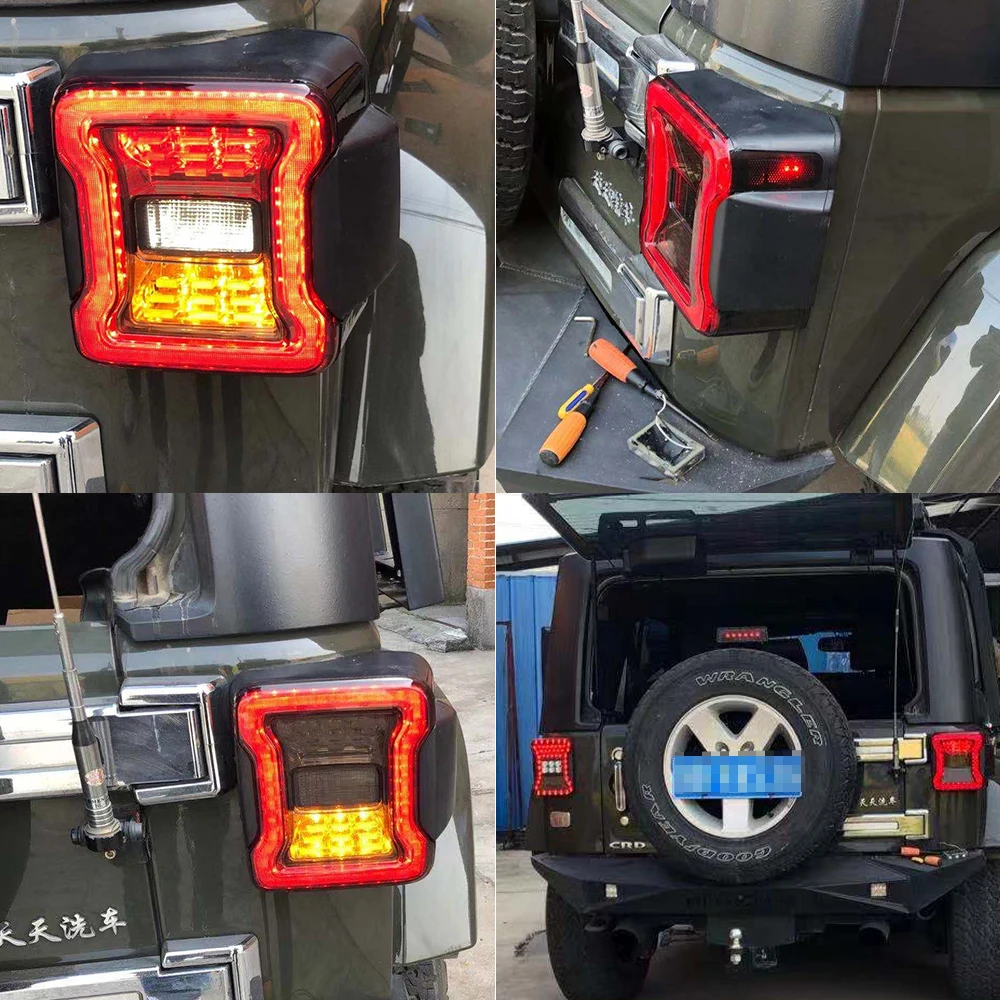 LED Tail Light Taillight Assembly for Jeep Wrangler JK 2007-2018 Rear Lamps Brake Reverse Light Daytime Running Lights
