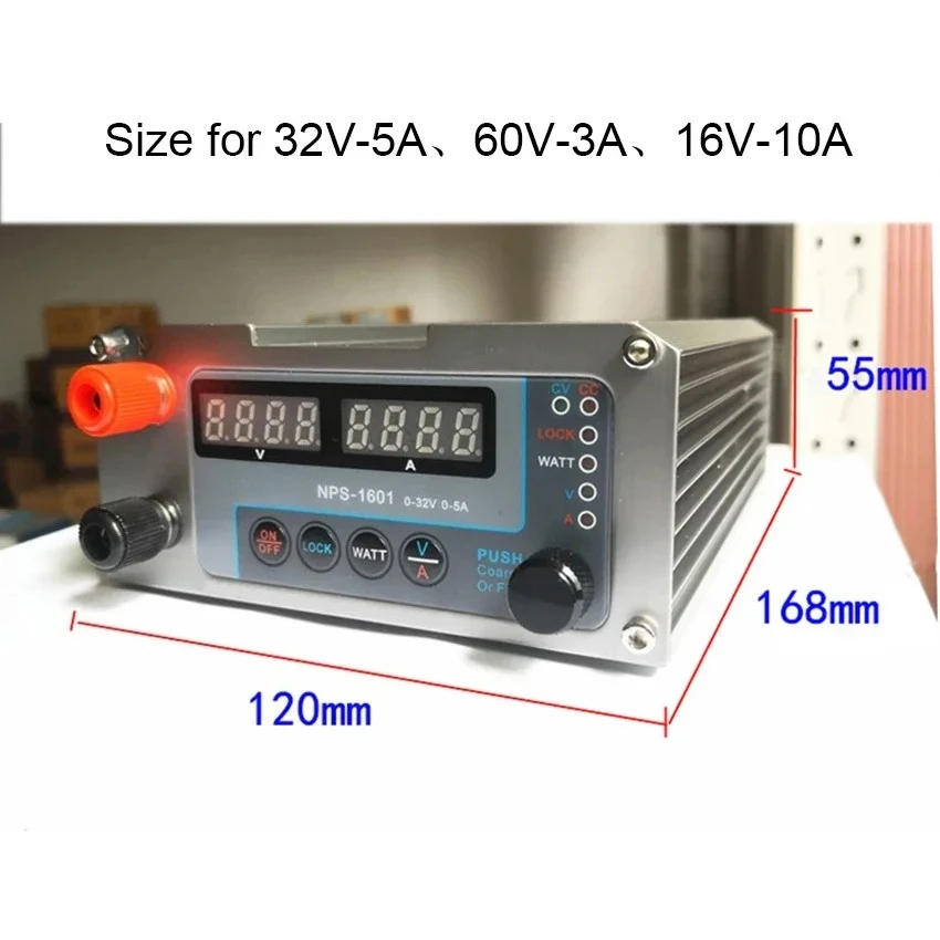 NPS-1601 Mini Digital Adjustable DC Switch Power Supply With Lock Function, Laboratory DIY Power Source
