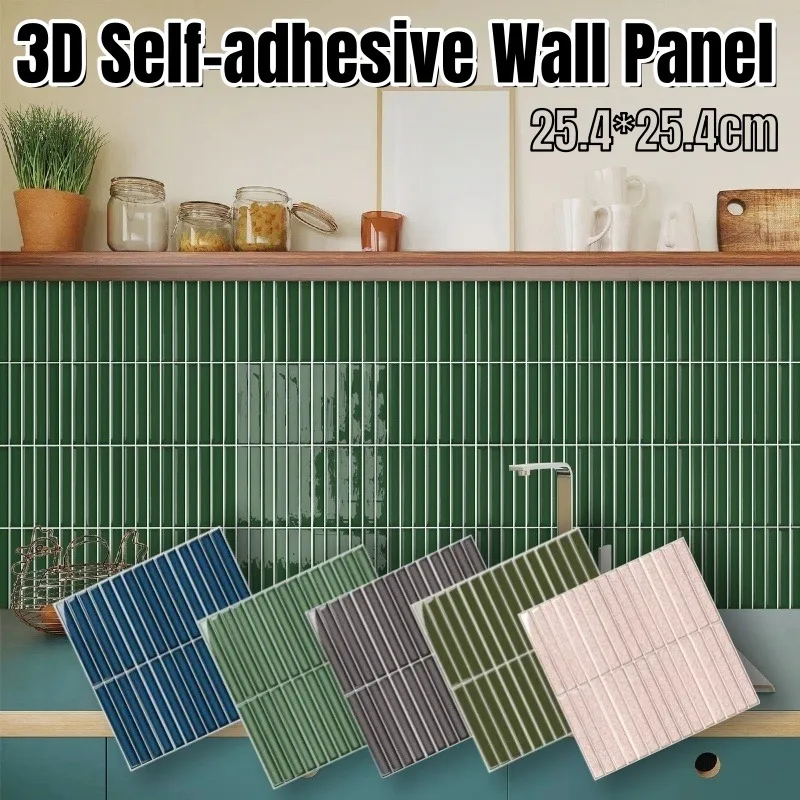 

Wall Panel Self-adhesive Wall Sticker Peel and Stick Backsplash for Kitchen Waterproof Imitation Tile Sticker Pasting Bathroom