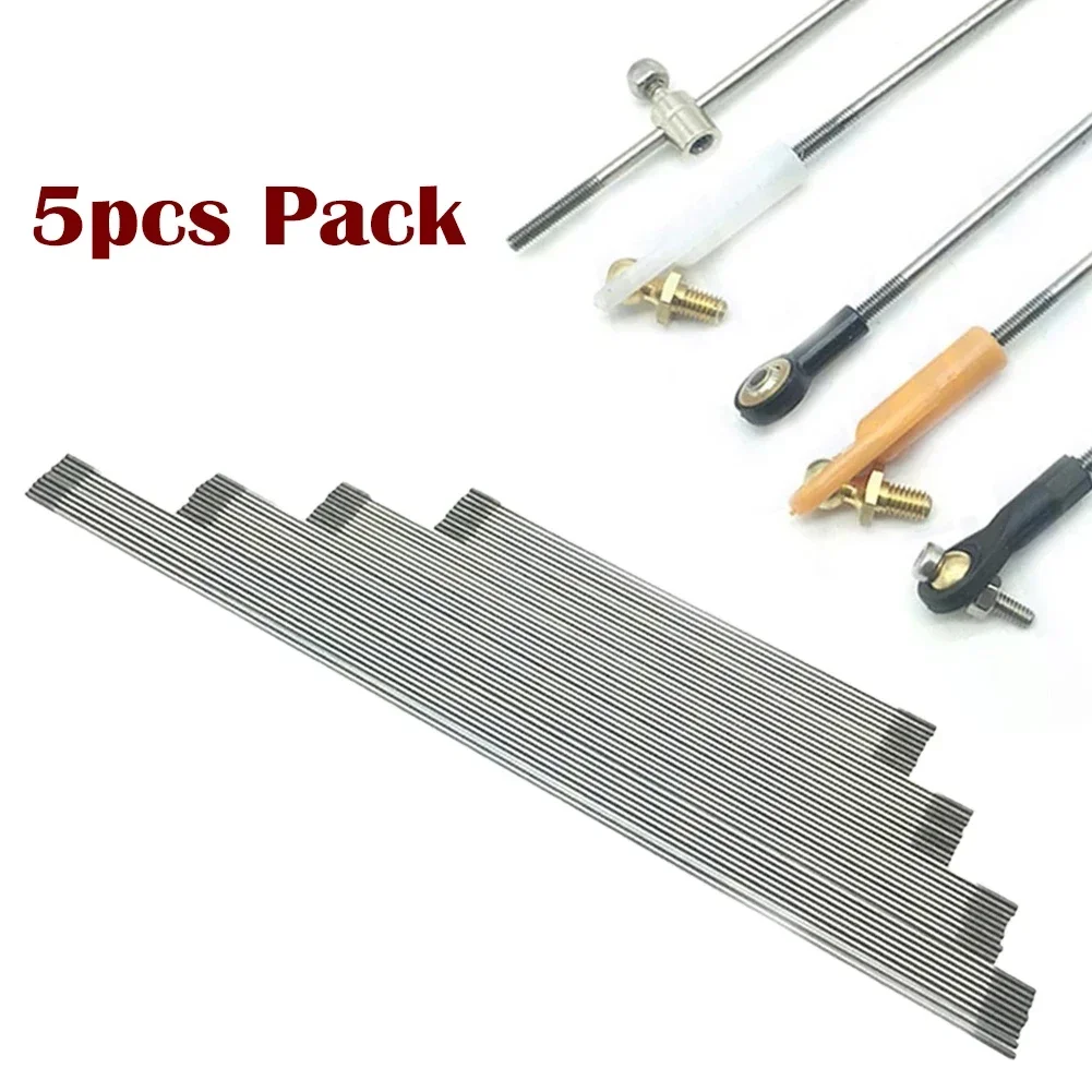5PCS Tirante Collegamento Servo Push Rod M2 150 200 250 300 millimetri Collegamento Biella In Acciaio Inox Per RC Aereo Elicottero