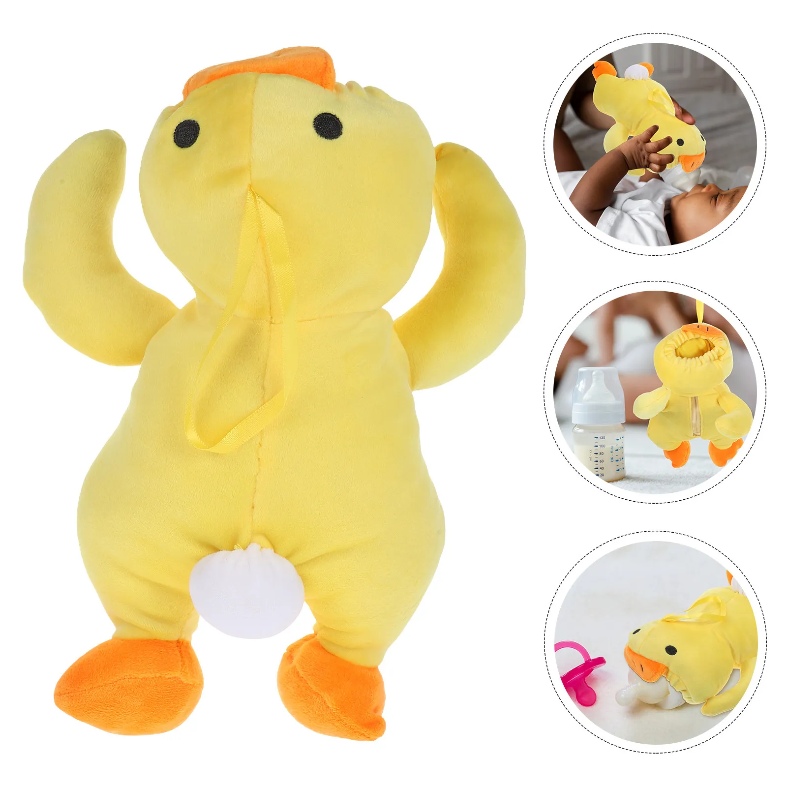 

Милый желтый чехол для детской бутылочки с утёнком, сохраняющий тепло молока, держатель для детской бутылочки с мультяшным дизайном кролика
