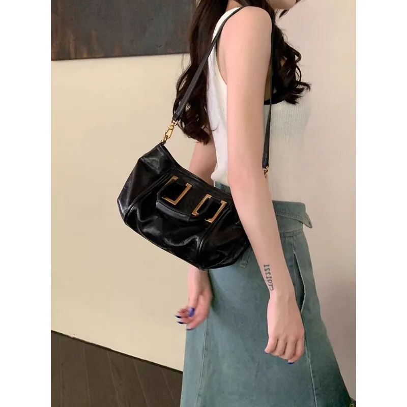 Minority Handbag Tote Bag Female 2024 New Advanced Retro Sense All-match Shoulder Bag Fashion Delicacy Large Capacity