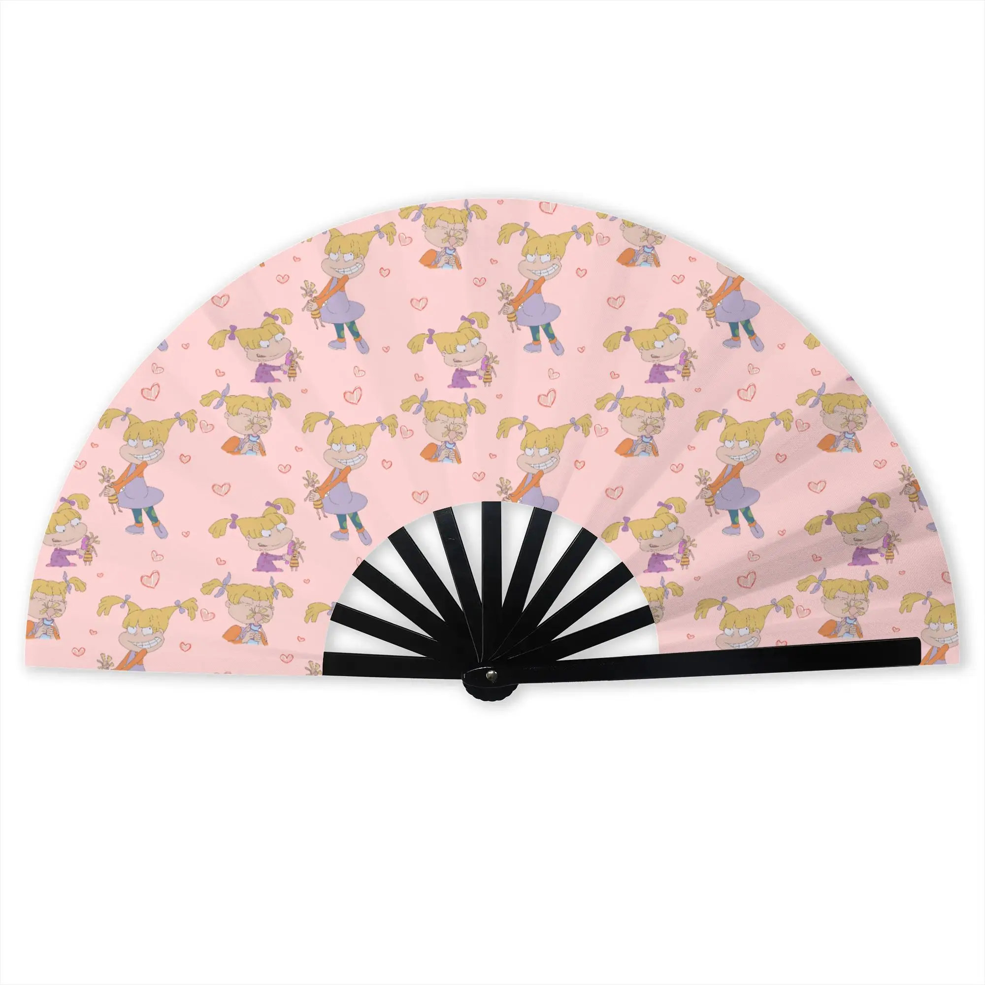 Angelica And Cynthia Traditional Folding Fan Oriental Art R-Rugrats High-Quality Fans Gift Elegant Decorative Hand Fan