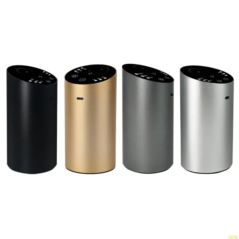 A0NC Portable Aromas Diffuser Metal Texture Small Essential Diffuser for Bedroom