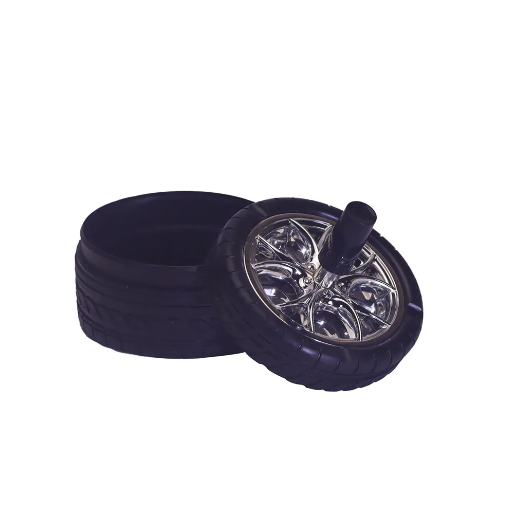 Metal Ashtray, Round Rotating Self-Clearing Smokeless Smoker Ashtray Office for Men Cigar Ashtray,Stainless Steel Windproof Rota
