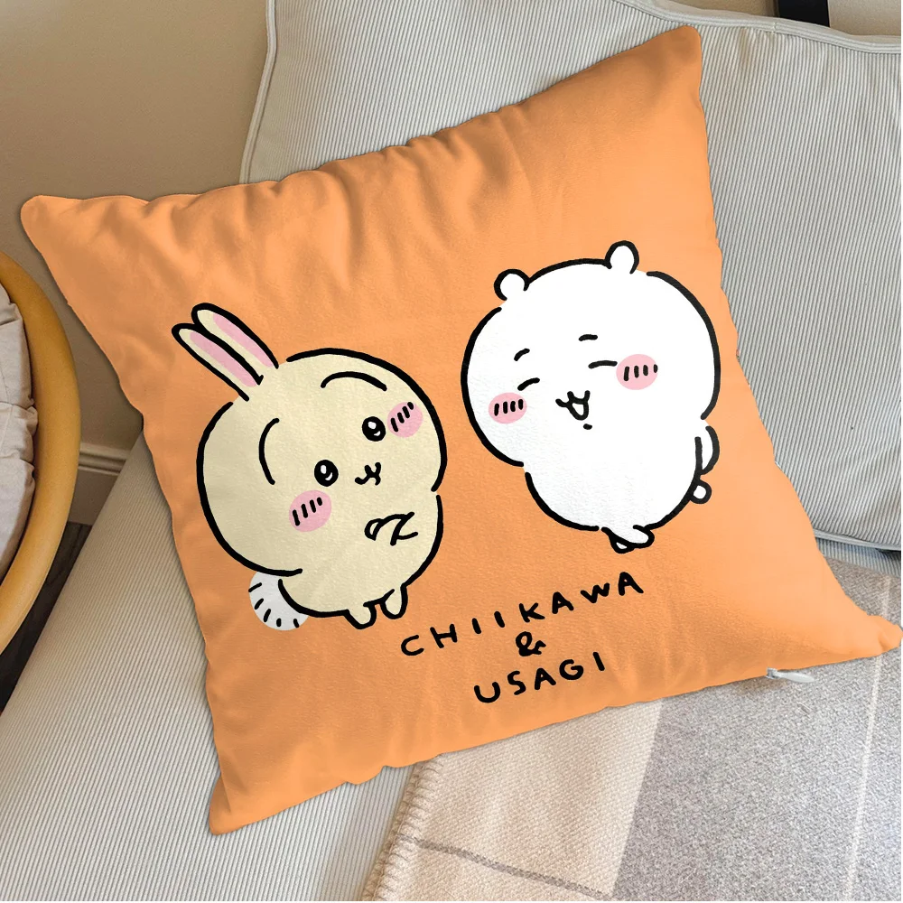 Hochwertiger Luxus-Kissenbezug 45 x 45 Kawaii C-Chiikawa dekoratives Kissen Weihnachtszubehör Home Decor Artikel Kissen Nordic