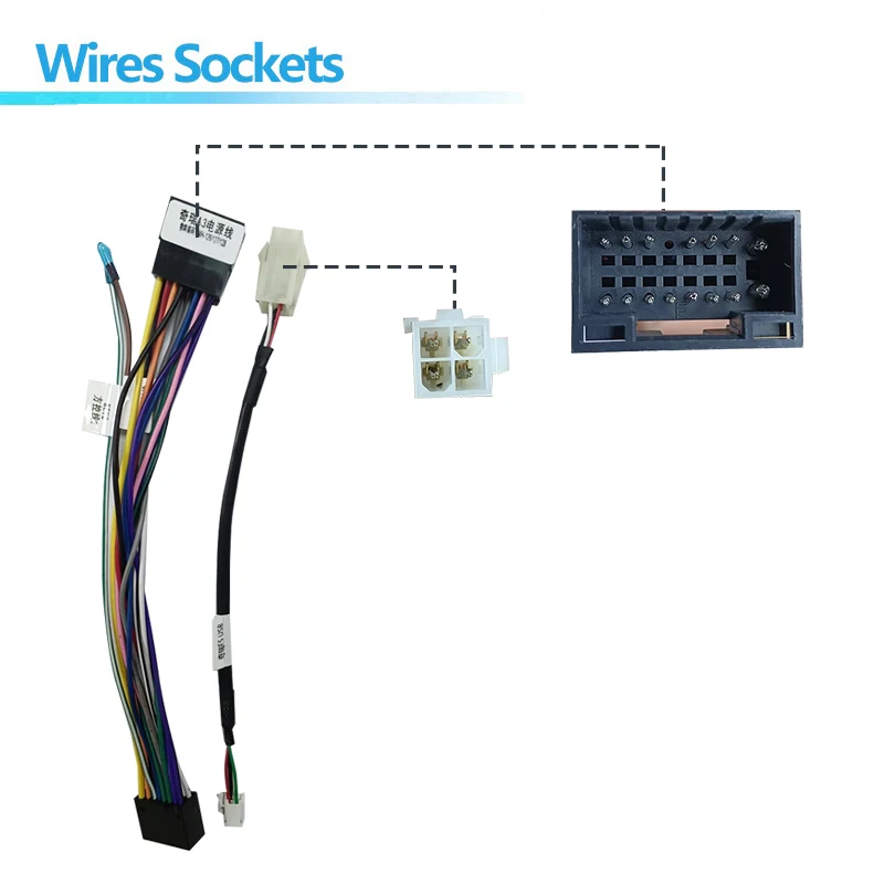 K Car Radio Wire Harness Power Adapter For CHERY A3 E5 Fulwin 16pin Android Stereo Video GPS Multimedia ISO Cable Connector