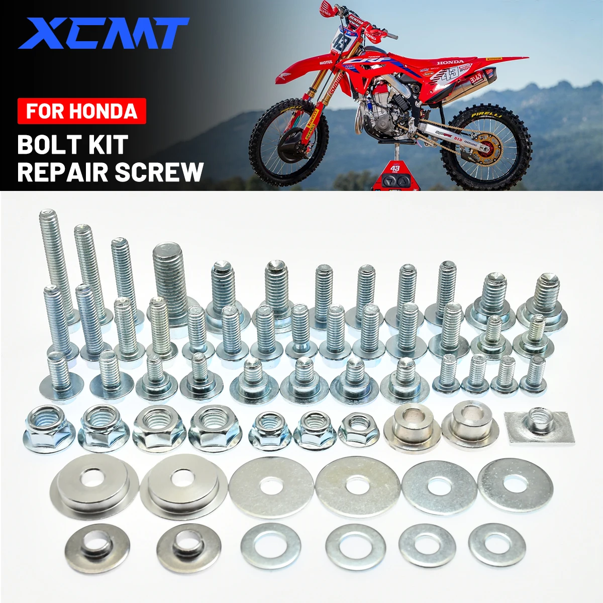 

Motorcycles Fairing Fender Screw Bolt Kit Fastener Set For Honda 2003-2025 CR125 CR250 CRF250R CRF450R CRF250X CRF450X 125-450