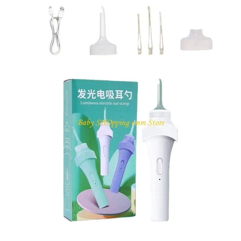 

23GD детский электрический очиститель для ушей со встроенной светодиодной подсветкой, мягкое всасывание, эргономичная ручка, для