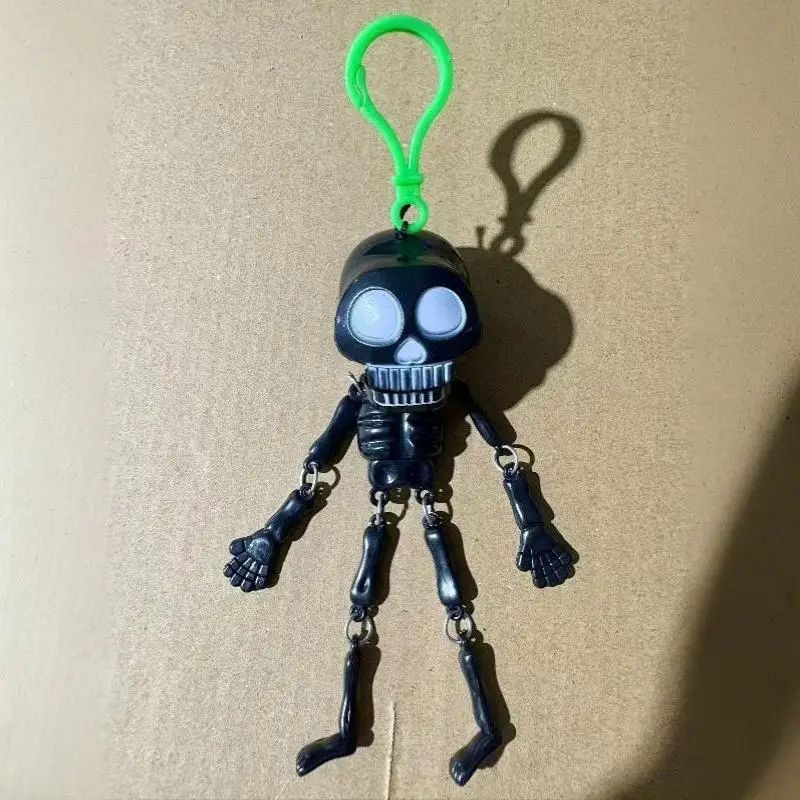 Skelett-Schlüsselanhänger mit Zugschnur, lustiger Neuartiger Plastik-Taschenanhänger, langlebiger Rucksack-Anhänger für Halloween-Party-Geschenke – Detail 9
