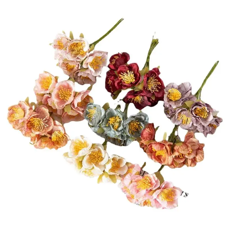 Künstliche Blumen für die Heimdekoration, Seidenblüten, Pflaumenblüten, Festdekoration, Blumenkränze, Hochzeits- und Feiertagszubehör, Geschenk – Detail 8