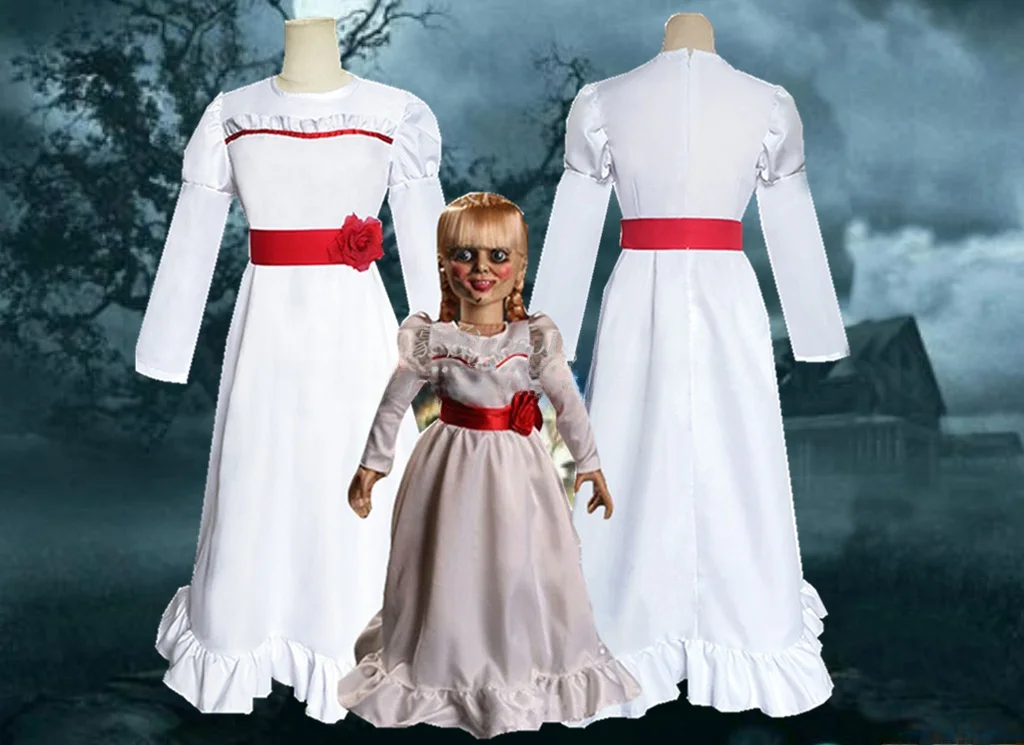 

Anabel's loween Horror Doll White Cosplay Dr Floral Sle Women's Traditional Costume Stage Performance Hanfu Autumn 209