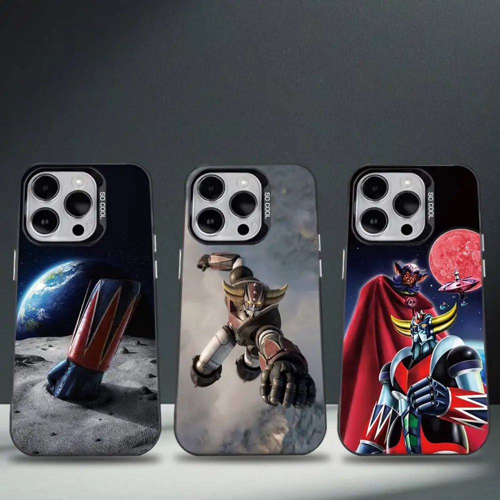 

UFO Robot G-Goldorak Phone Case For iPhone 16,15,14,13,12,11,8,7,Pro,Max,Plus,Mini,XS,SE Anti Fall Black Matte Hard