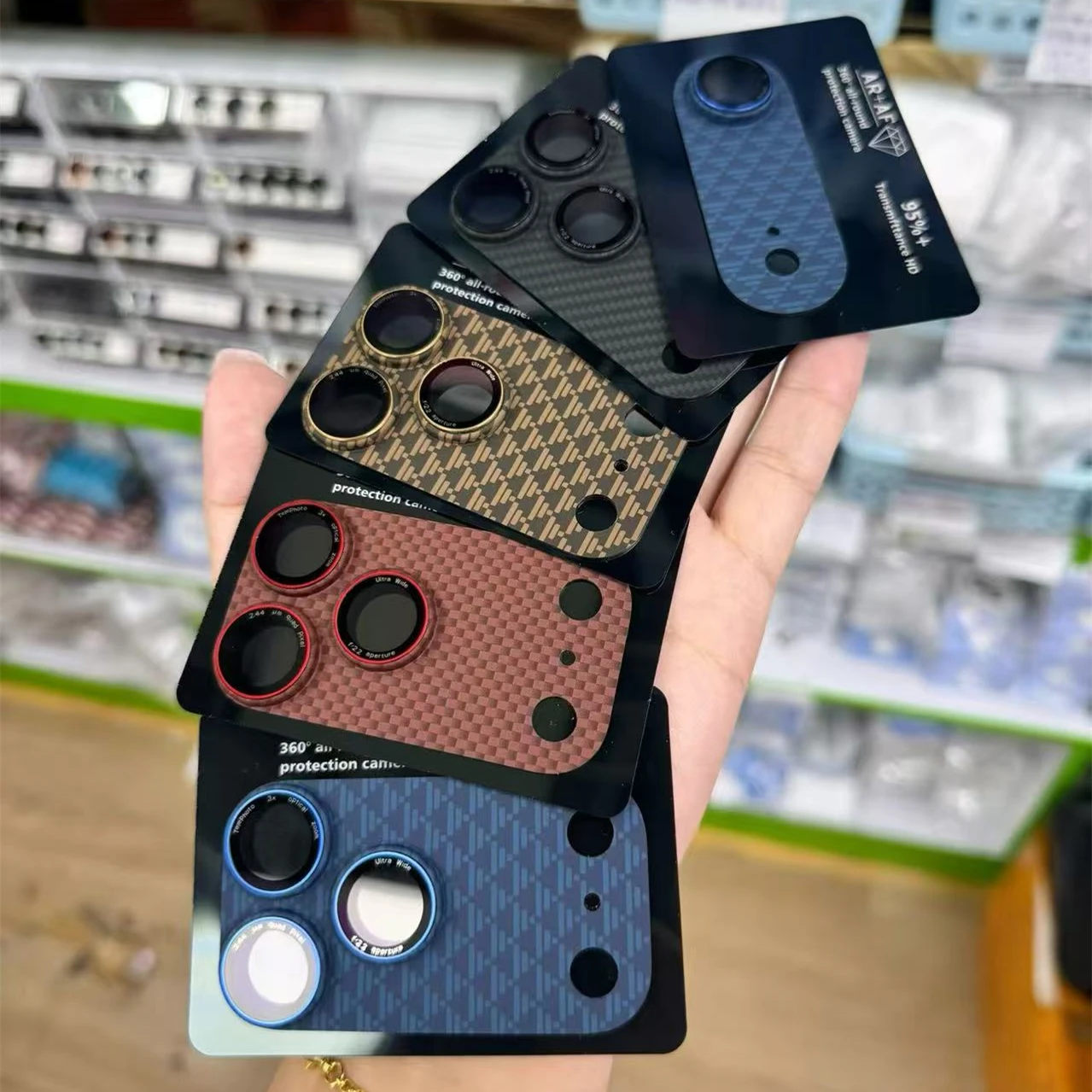 Film de protection d'objectif en verre trempé HD en fibre de carbone et Kevlar de haute qualité pour iPhone 17 Pro Max 17Pro 17Air, anti-poussière, pour appareil photo
