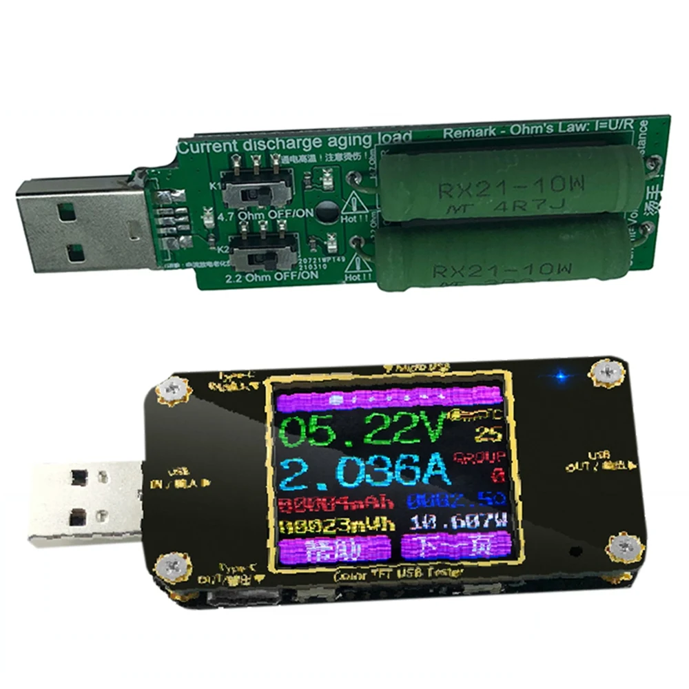 

USB Tester Multifunctional Type-C Pd Detector Digital Display Voltage and Current Meter Capacity Measuring Instrument