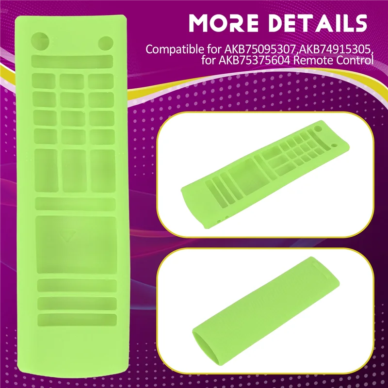 حافظة ABKI-Silicone لجهاز التحكم عن بعد للتلفزيون الذكي AKB 75095307   AKB 74915305   AKB 75675304   غطاء حامل مقاوم للصدمات