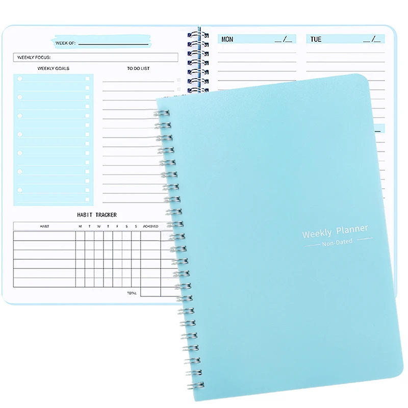 52 Wochen Spulen planer kawaii Englisch Zeitplan Wochen planer Notizblock Notizbuch 52 Blatt 104 Seiten Papiers tärke 100g/m² – Detail 4