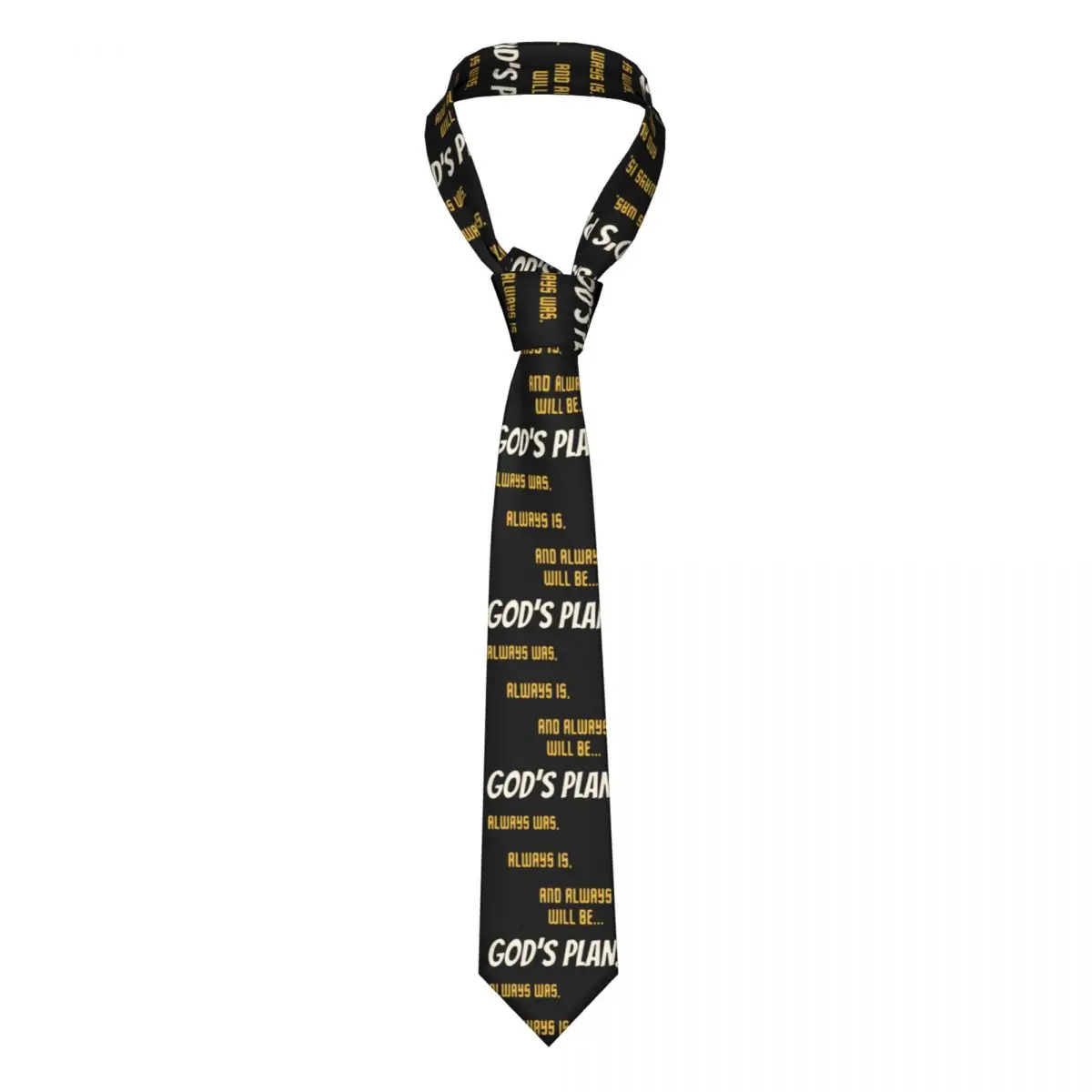 

GOD'S PLAN Neckties Unisex Polyester 8 cm Esus Christian Neck Ties for Mens Casual Narrow Suits Accessories Gravatas Party