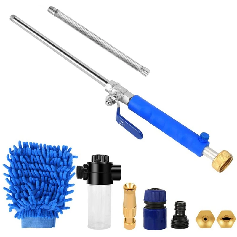 

High Pressure Power Washer Wand Water Hose With Nozzle, Drain Cleaning Tool, Flexible Garden Sprayer For Car Washing