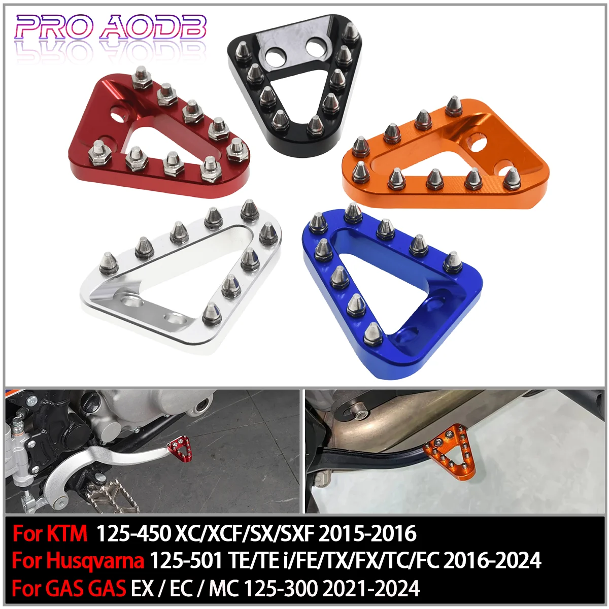 Motorcycle Rear Brake Pedal Lever Step Plate Tip For KTM SX SXF XC XCF XCW EXC EXCF 125 150 250 300 350 400 450 500 2008-2016