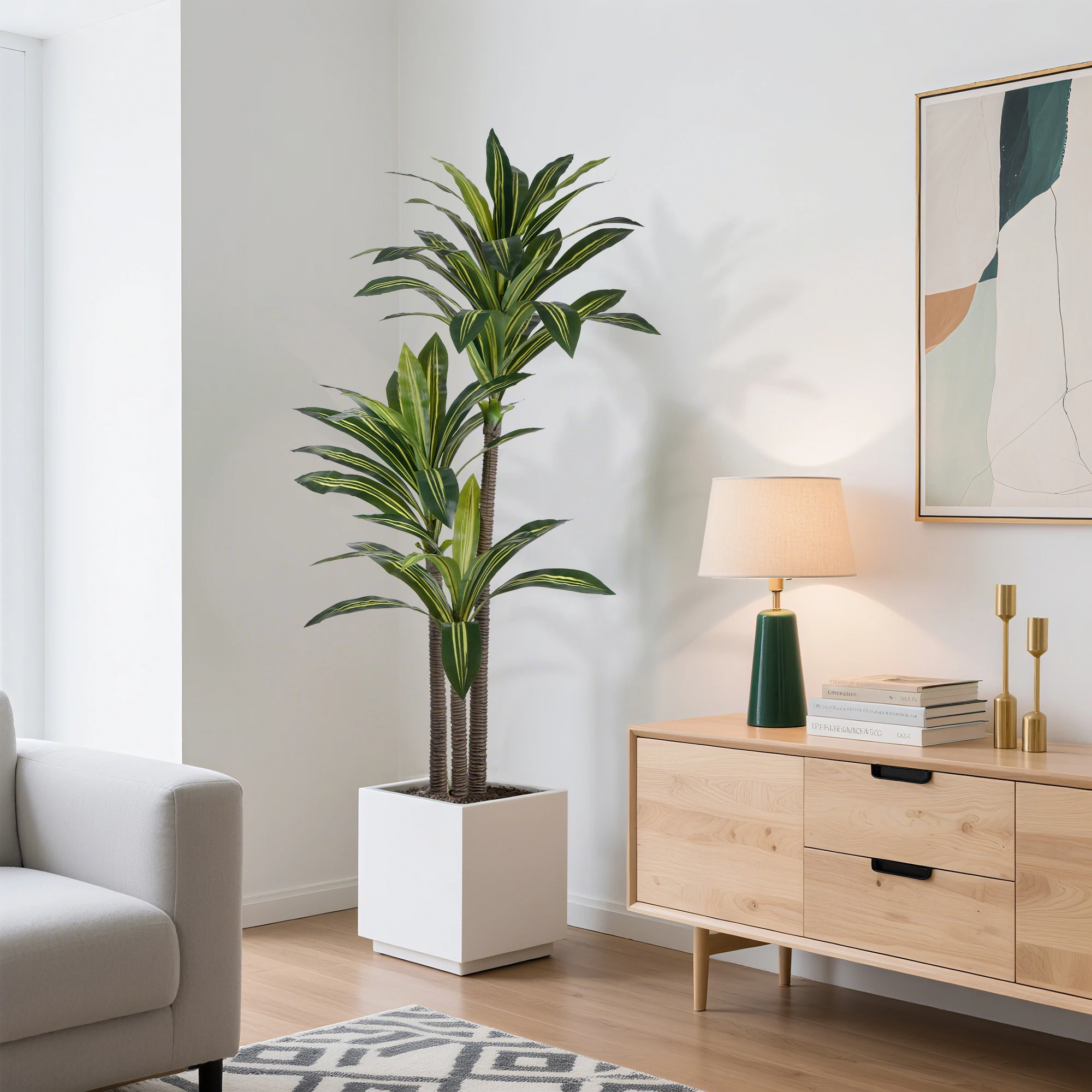 

Искусственное дерево дракины, высокое искусственное шелковое растение для домашнего офиса, декор для дома и улицы, искусственное реалистичное горшечное дерево, 1 упаковка