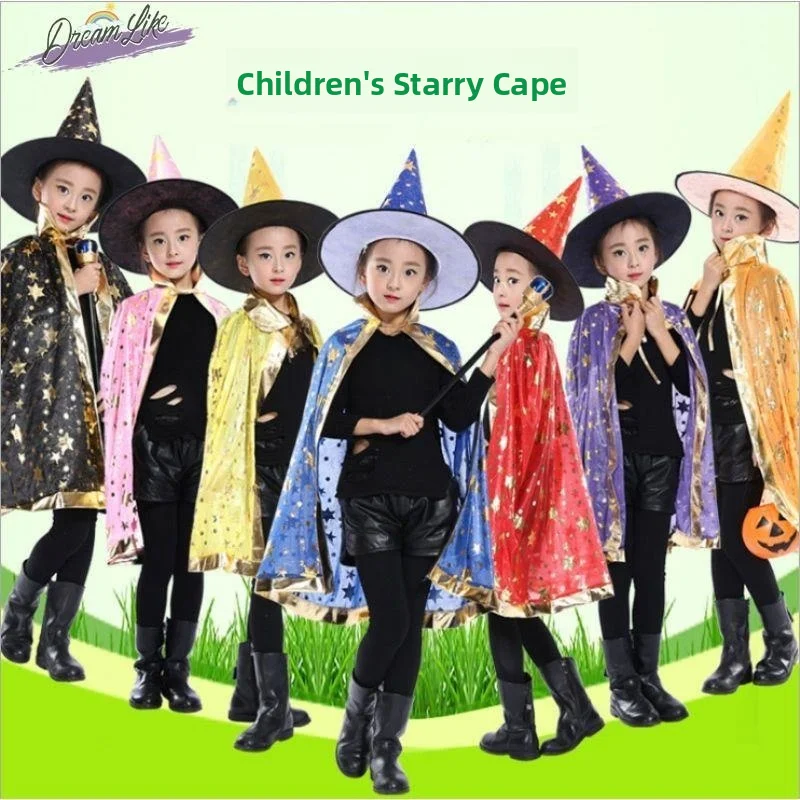 

Halloween Magician Performance Costume Witch Friend Robe Magic Hat Stage Magic Props Clothes Women's Ethnic Stage Costume