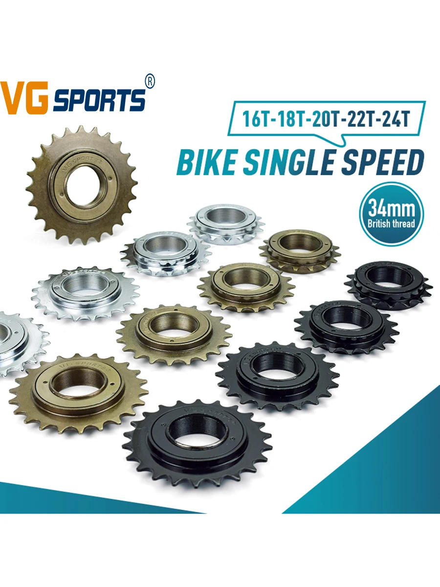 AliExpress VG Sports 1pc 16T 18T 20T 22T 24T Single Speed Bike Freewheel Compatible With Threaded Freehub Replacement Bike Parts Bicycle Accessories