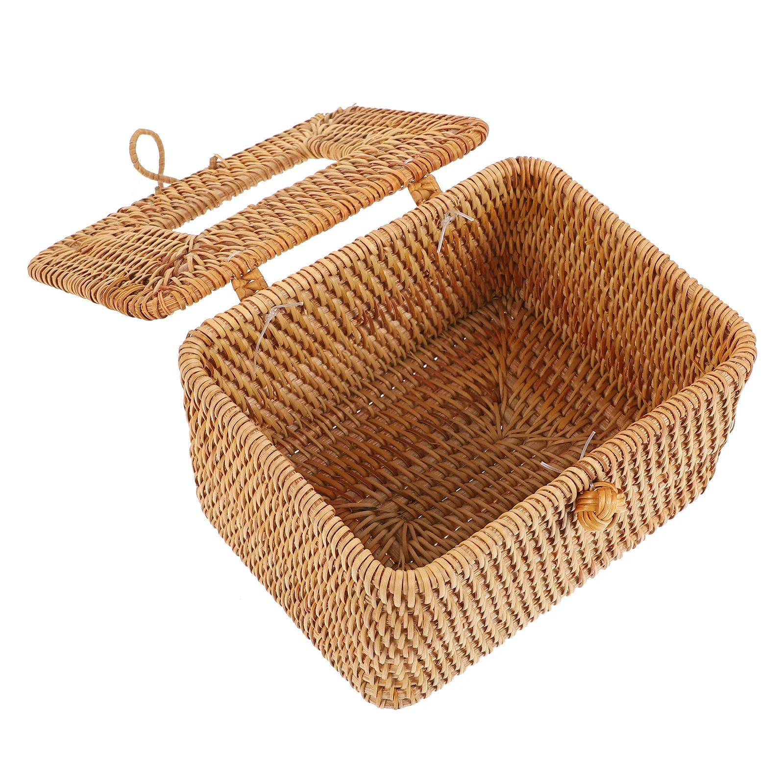 

Rattan Woven Tissue Box Creative Napkin Holder For Home Office Space-Saving Storage Organizer Decorative Paper Container