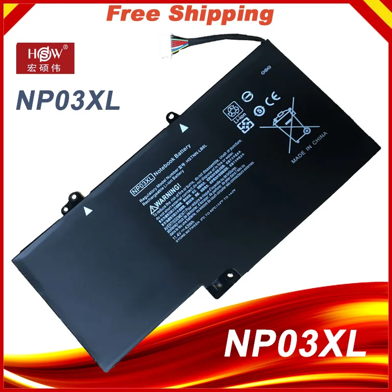 Battery NP03XL for HP Pavilion X360 13-A010DX TPN-Q146 TPN-Q147 TPN-Q148 HSTNN-LB6L 760944-421 15-U010DX