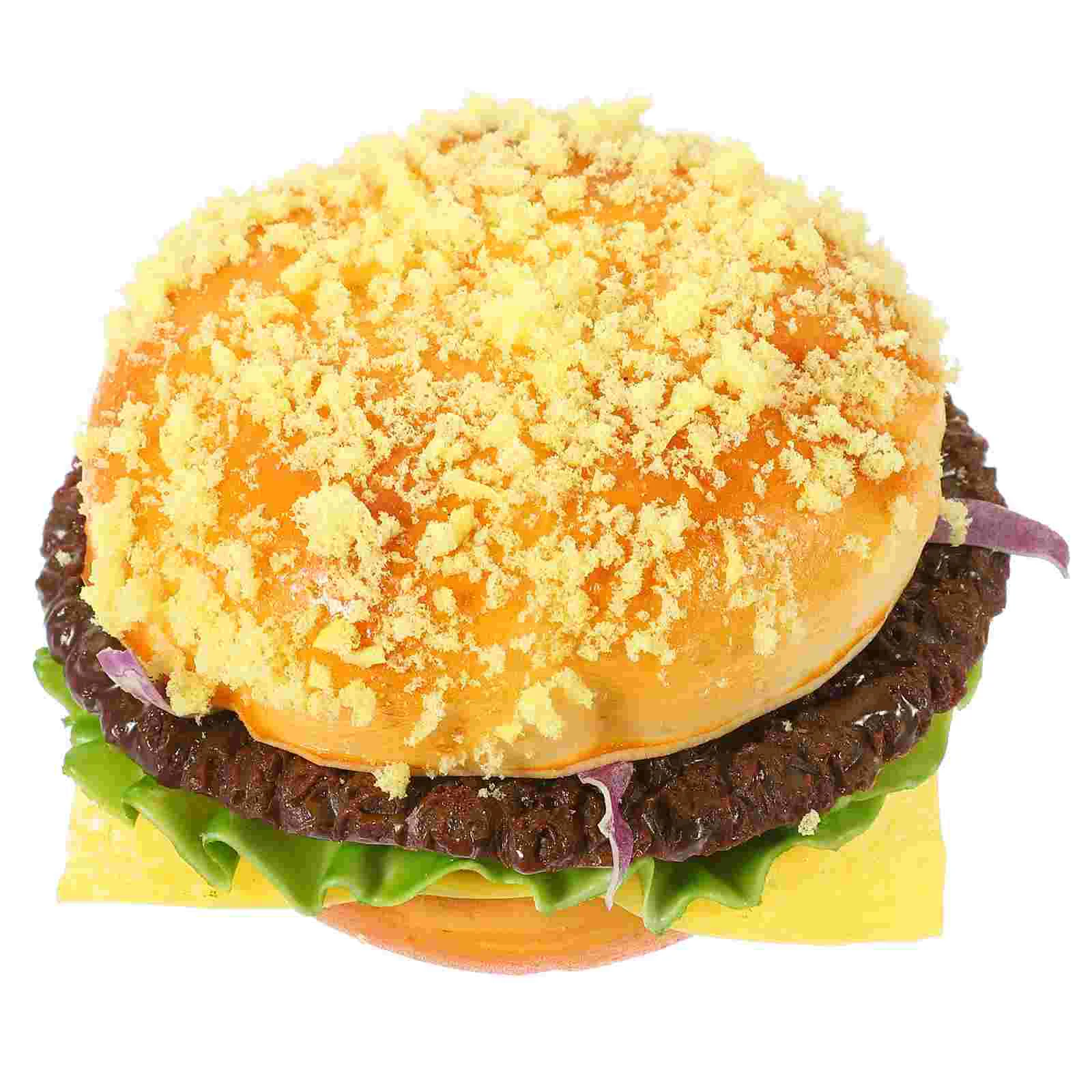 Fake Bread Simulated Burger Model Food Toys Props Store Cabinet Decoration Samples Models Pu Scene Layout