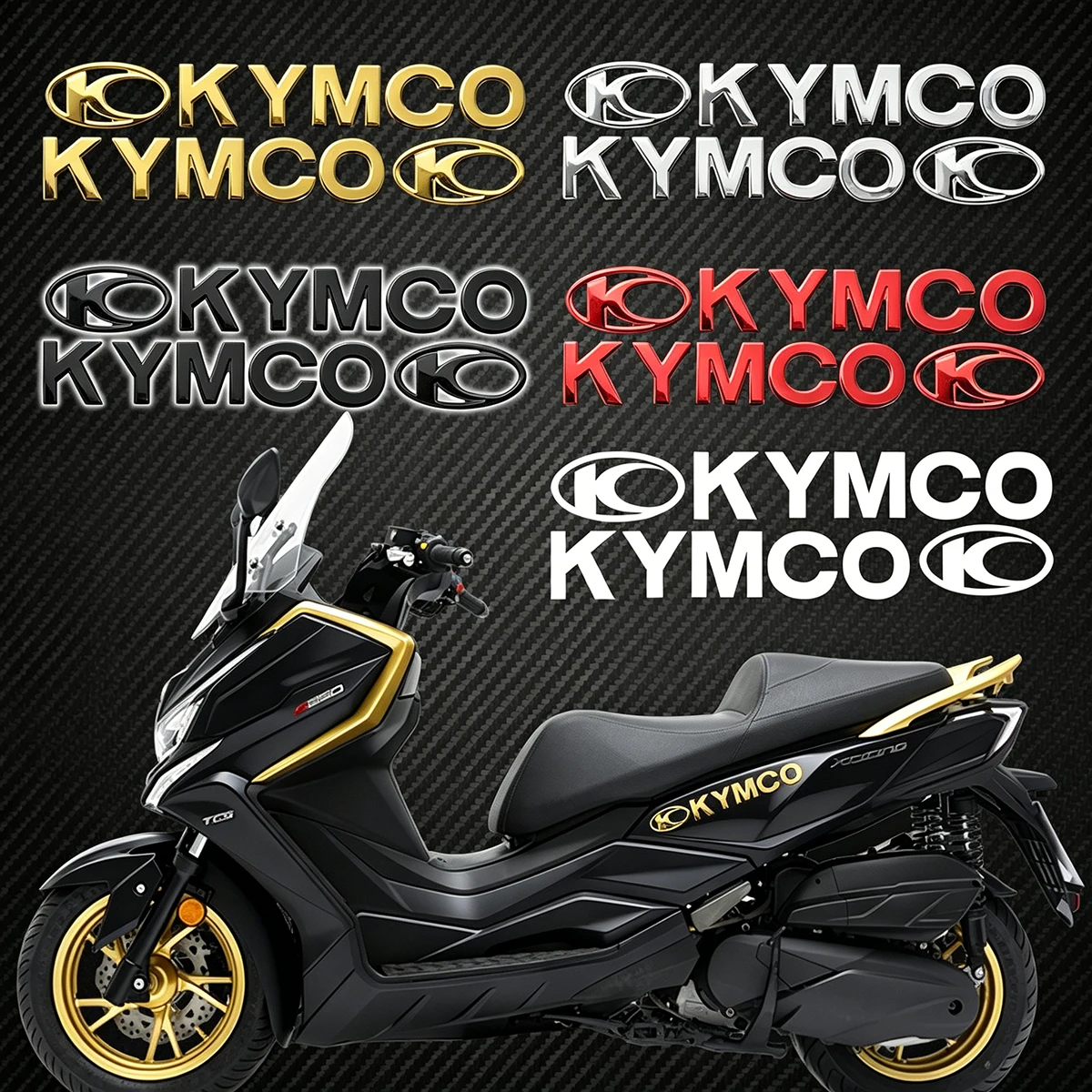 3D Epoxy Stickers for KYMCO AK550 SuperDink125 Super 8 DTx 125 DTx125 Motorcycle Scooter Body Side Label Logo Decals Accessories