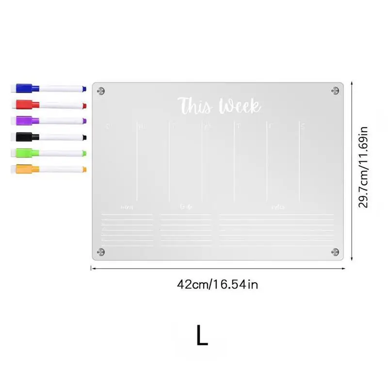 A placa seca acrílica magnética do Erase, refrigerador, ímã do refrigerador, pode ser usada repetidamente