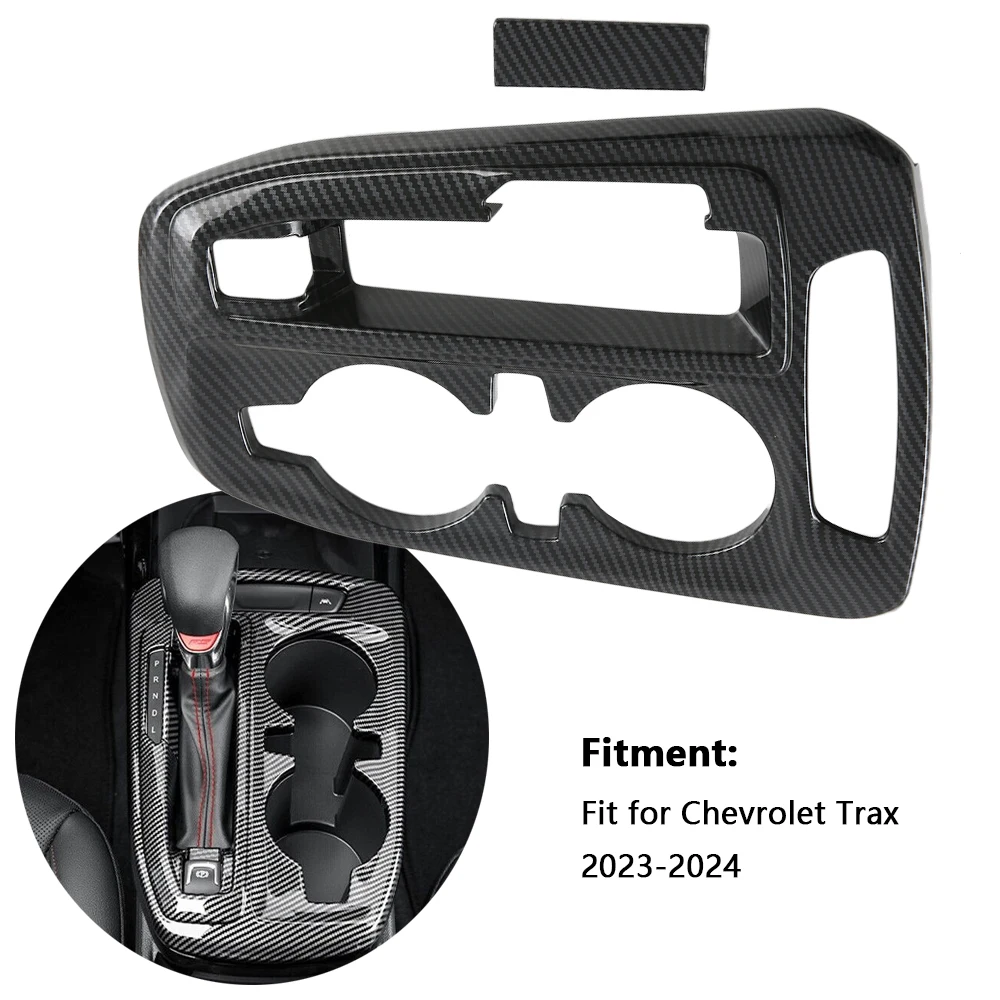 Carbon Fiber Black Car Console Gear Shift Head Trim Panel Air Condition Outlet For Chevrolet Trax 2024+ Interior Accessories