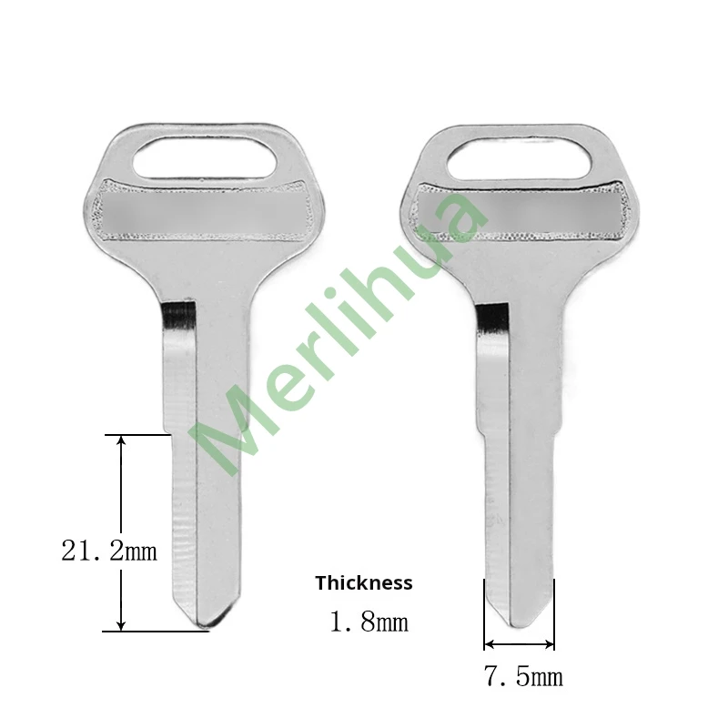 Suzuki motorcycle key, suitable for: electric long Suzuki motorcycle key blank motorcycle spare ignition key blank, left/right